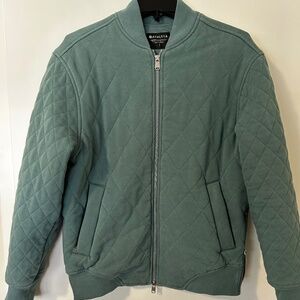 Athleta quilted green bomber jacket size small